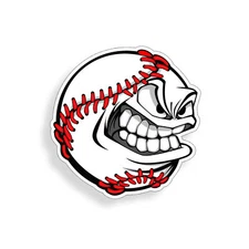 Angry Baseball Sticker Decal