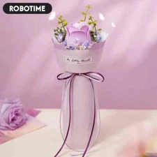  Robotime ROKR Rolife Purple Rose DIY Bouquet 3D Puzzle AF021