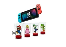 Nintendo Switch Mario Glassware Neon Joy-Cons System SHIP FAST