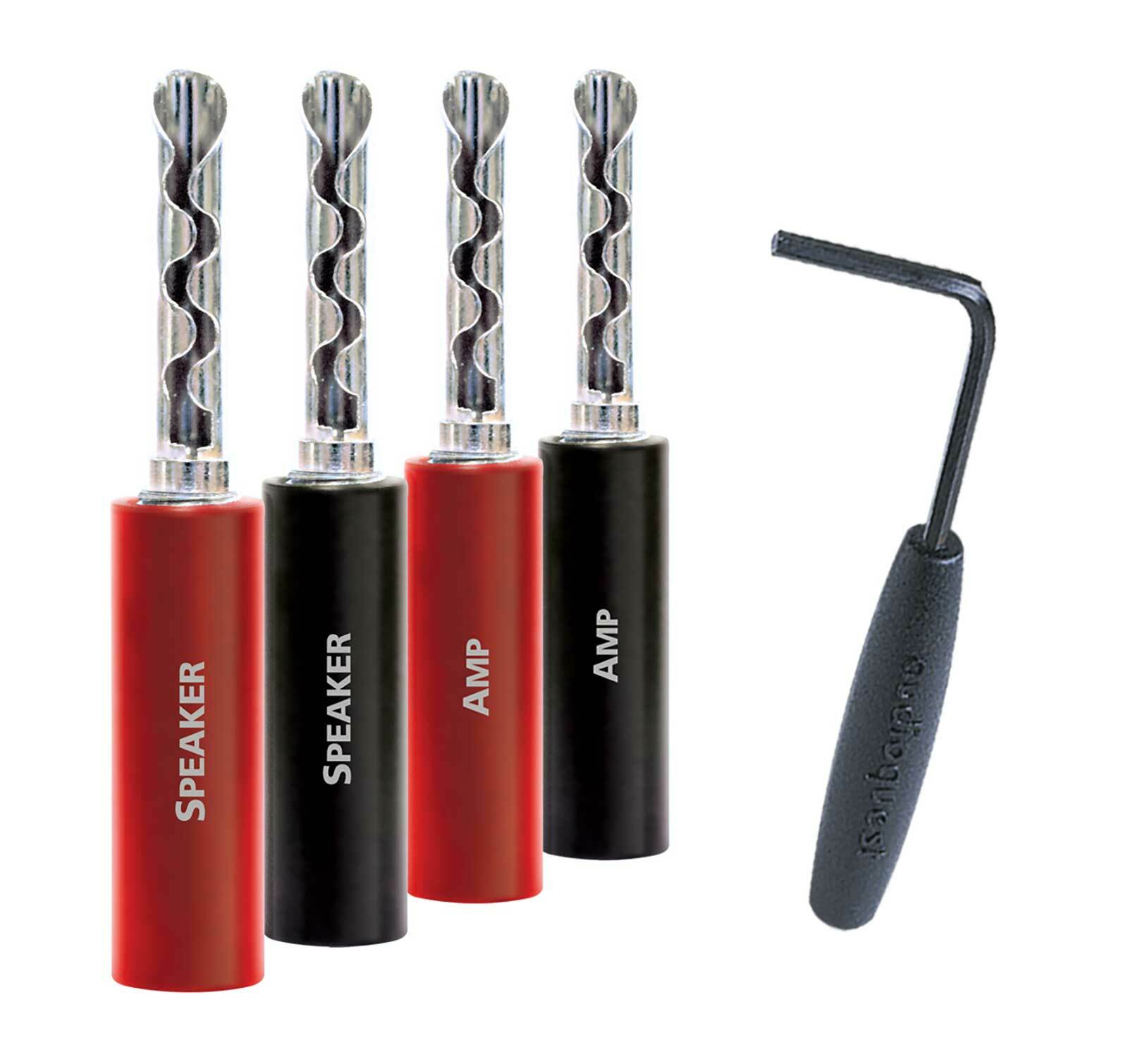 Аудиоразъемы AudioQuest SureGrip 100 Silver BFA набор из 12 с разъемами типа банан для подключения громкоговорителей 13890₽