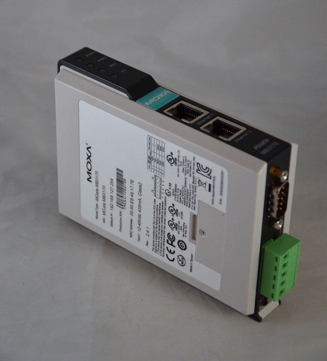 MGATE MB3170 - Moxa - Advanced Serial-To-Ethernet Modbus MGATE MB3170 - Moxa - Advanced Serial-To-Ethernet Modbus