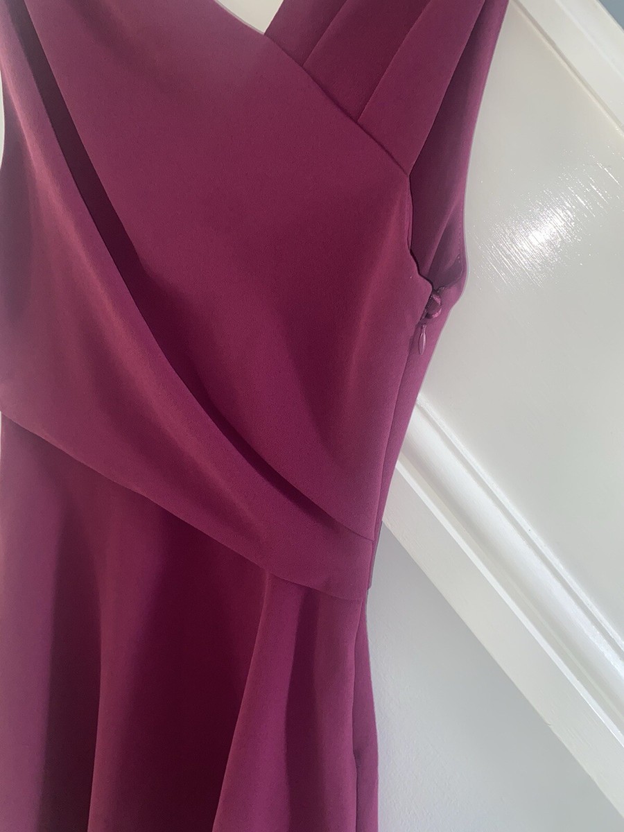 Long Sleeve Womens Dresses Marianne Mini Dress Reiss Dresses Reiss Marianne  Wrapfront Crepe Mini In Cherry