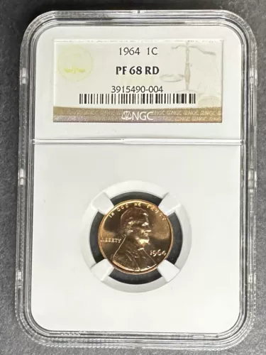 1964 Proof Lincoln Memorial Cent NGC PF-68 RD, Buy 3 Items, Get $5 Off!!!