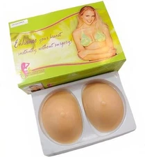 Women's Breast Enhancer Silicone Push Up Pads With Nude Nipple Style 1001A
