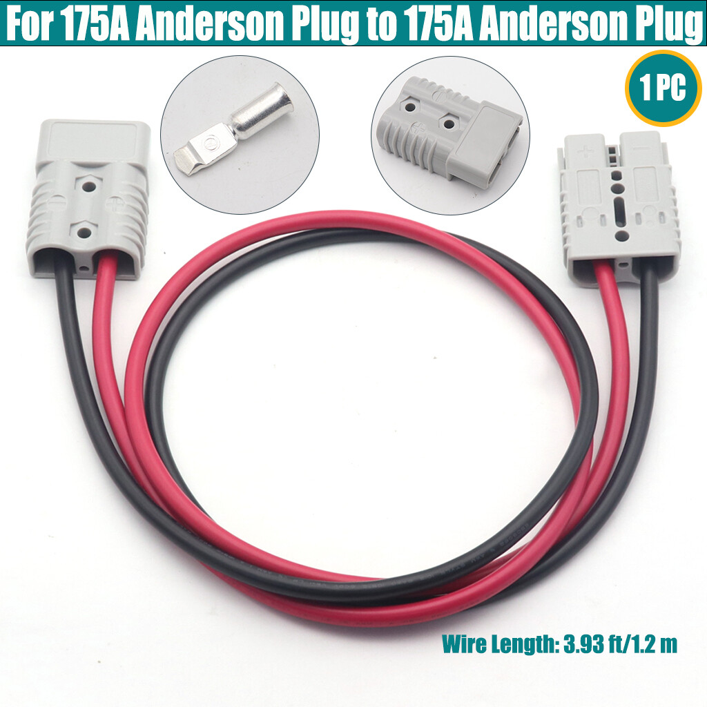 3.93ft/1.2m 6AWG For 175A Anderson Plug to 175A Anderson Plug Extension