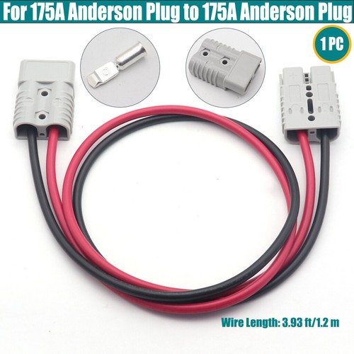 3.93ft/1.2m 6AWG For 175A Anderson Plug to 175A Anderson Plug Extension