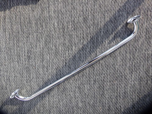 Badetuch-Halter/-Stange Metall Rundrohr ca. 3 cm Bohrlöcher-Abstand ca. 80 cm - Bild 3 von 6