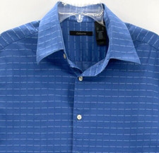 Claiborne Men's Size XL Blue Long Sleeve Button Up Spread Collar Cotton