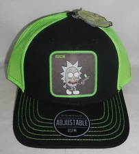 NWT Rick and Morty Adult Swim Cartoon Show Green Baseball Hat Cap by BioWorld