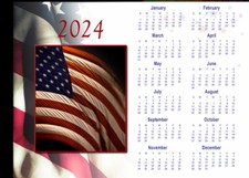 Gift - 2025 Patriotic Wall Calendar Poster 18" x 24" - Made in USA