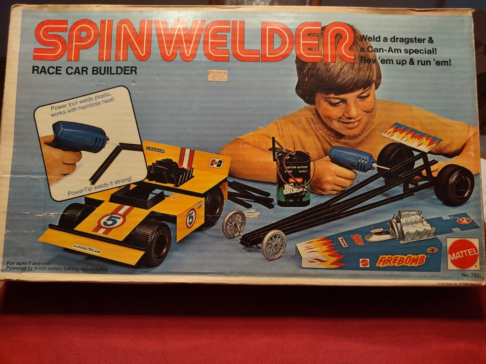 Coche de carreras Mattel Spin Welder 1974 de colección stock antiguo raro # ¡NUNCA USADO! Foto 2 de 4