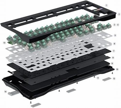 Wooting 80HE ANSI Black PCR Plastic Gaming Keyboard Rapid Wooting 80HE ANSI Black PCR Plastic Gaming Keyboard Rapid