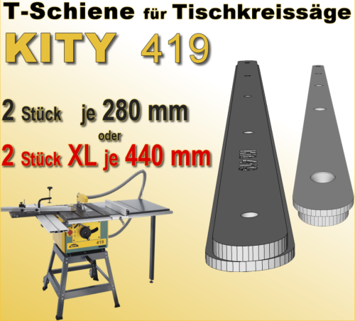 T-Nut Schiene Gleitschiene f. KITY 419 Tischkreissäge, Bau Schiebeschlitten - Bild 1 von 3