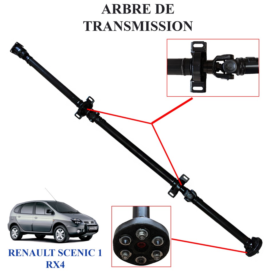 PARTSLINE Albero di trasmissione Scénic RX4 1999-2003 Nero Con paliers ...