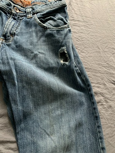 Boy's Youth Lee Dungarees Relaxed Fit Bootcut Jeans Size 18 Regular W 31 L 30 - Picture 3 of 6