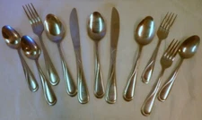 11 pcs Gibson TRILLIUM Stainless Steel Flatware 