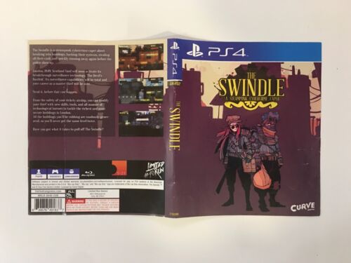 Box Art Only - The Swindle PS4 (Sony PlayStation 4, 2017) jeux à course limitée - Photo 1 sur 2