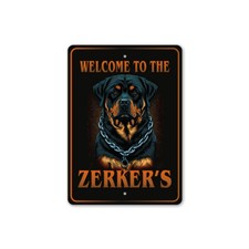 Custom Welcome To Family Name Rottweiler Dog Sign
