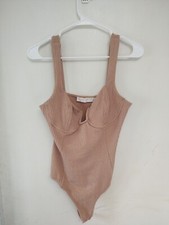 ASTR SwimSuit/Body Suit SIZE LARGE Skintone/Tan