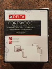 Delta Portwood PWD47-PC 6 inch Double Hand Towel Bar in Chrome