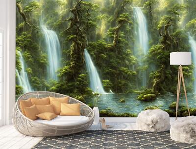 Große kaskadierende Wasserfall Geschenk Tapete Wandbild abnehmbar abziehbar abziehen & kleben