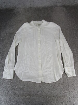 Loft Shirt Womens Medium White New *