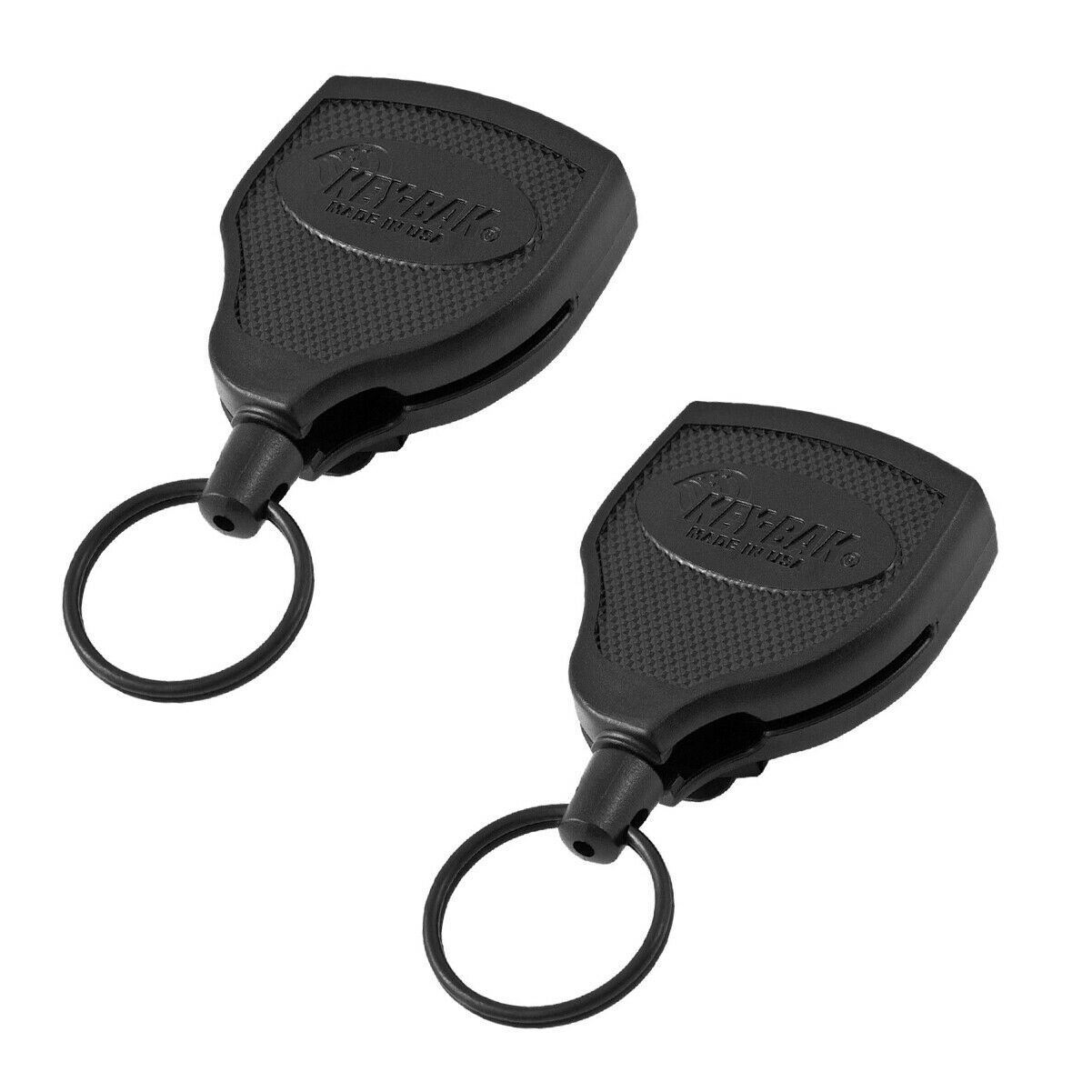 2 Pack -Key-Bak Super 48 Heavy Duty Retractable Reel w Kevlar Cord USA Made S48K