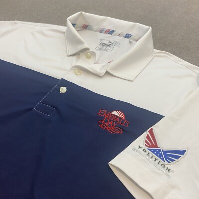 Puma Polo Mens Large Volition America Performance Emerald Bay Golf Club Logo
