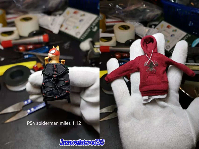 1 12 Miles Morales Hoodie Accessories For Marvel Legends Spiderman 6