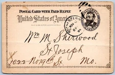 Postcard Rochester NY Heerick Seed Co Message Card US Grant 1895 A71