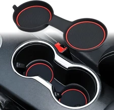 Auovo 3D Cup Holder Insert Coaster for Ford Mustang Accessories 2015-2023 Mat