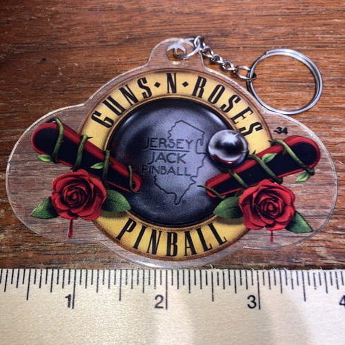 Guns N Roses - Jersey Jack Pinball - Portachiavi in plastica promozionale - NUOVO su portachiavi 1" - Foto 2 di 6