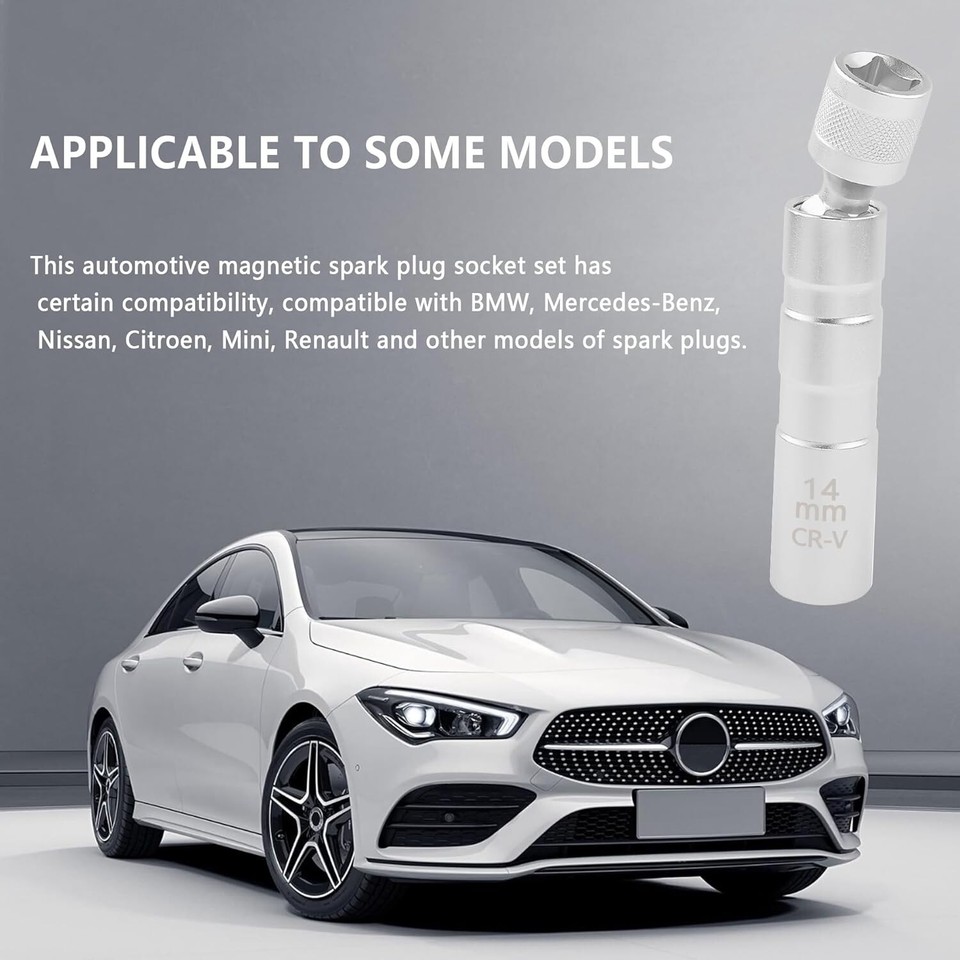 Spurtar 14mm Spark Plug Socket 12-Point Thin Wall, Build-in Spring - Foto 10