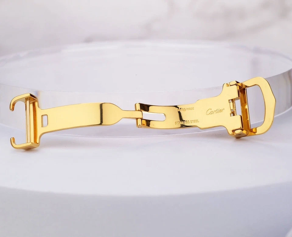 Reloj CARTIER Original Despliegue Hebilla Oro 14mm PARÍS Foto 3 de 3