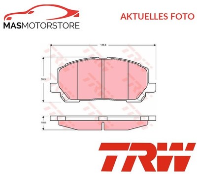 SATZ BREMSBELÄGE BREMSKLÖTZE VORNE TRW GDB3286 A FÜR LEXUS RX 300 AWD,300 3L