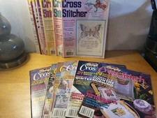 Lot of 13 Simply Cross Stitch Magazines And The Cross Stitcher 1990s Vintage
