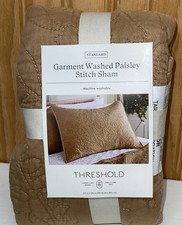 Standard Garment Washed Paisley Stitch Sham B...