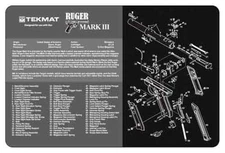 Tekmat Armorers Bench Mat 11inx17in Ruger Mark III Pistol, 17-: TEK-17-RUGERMK3