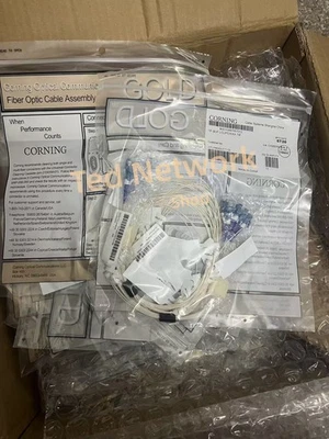 1 PACK 12F Corning Fiber Optical Cable Assembly 3FT(1M) single mode LC /upc - Image 1 of 3