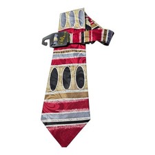 Roffe Accessories Classic Silk Art Deco Geometric Men's Tie RN77916 New