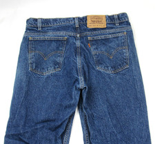 Vtg 90s 1995 Levi's 505 Jeans Mens 36x34 Blue Regular Straight Orange Tab