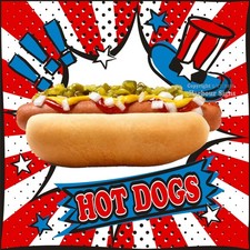 Hot Dogs DECAL Choose Your Size Concession Food Truck Vinyl Sticker rwb