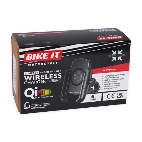 Bike It Wireless USB-C Motorcycle Motorbike Phone Charger & Waterproof Holder - 第 5/7 張圖片