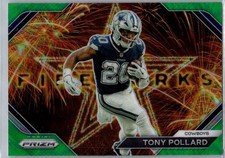 2023 Panini Prizm #F-15 Tony Pollard Fireworks Prizms Green