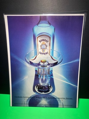 Vintage Original Print Ad  2000    BOMBAY SAPHIRE GIN-POUR SOMETHING PRICELESS.