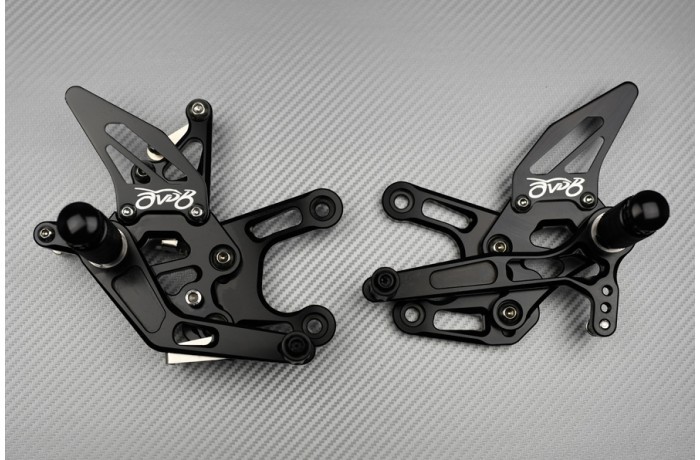 Commandes reculées ergonomiques ajustables KAWASAKI ZX10R vert - 2