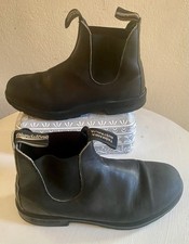 Blundstone Boots Chelsea Unisex M8/W10 Black Leather Pull On Ankle Good Shape