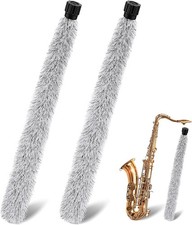 2 Pcs Alto Saxophone Pad Saver Brush Cleaner & Flute Care Tool - 20.3 Inch