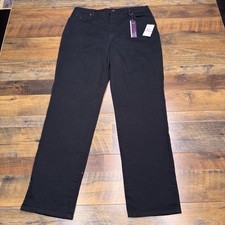 Gloria Vanderbilt Amanda Jeans 14 Average Black Heritage Fit Tapered Leg New