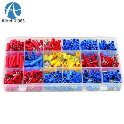300PCS Assorted Insulated Electrical Wire Cable Terminal Crimp Connector Set *lh